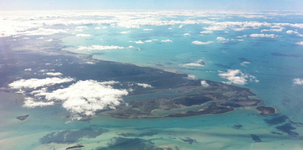Aerial View Of Bermuda Triangle Against Sky